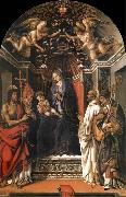 Fra Filippo Lippi The Madonna and the Nno enthroned with the holy juan the Baptist, Victor Bernardo and Zenobio China oil painting reproduction